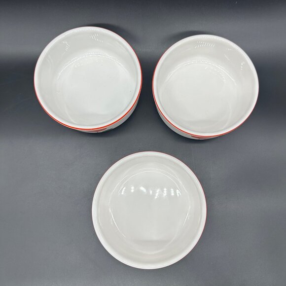 Vintage Bowls Waechtersbach Spain Red Heart Flowers Cereal Soup Retro White - Picture 4 of 10